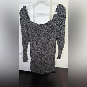 Zara Black and White Polka Dot Dress